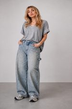 CARGO STYLE BARREL JEANS BLUE