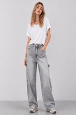 CARGO STYLE BARREL JEANS GREY
