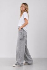 CARGO STYLE BARREL JEANS GREY - Image 2