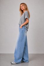 WIDE LEG BLUE JEANS HIGH RISE - Image 2