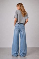 WIDE LEG BLUE JEANS HIGH RISE - Image 3