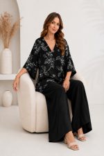 TOP AND TROUSERS SET BLACK