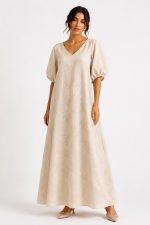MAXI LOOSE FIT SUMMER DRESS BEIGE