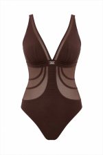 PLUS SIZE SWIMSUIT ONE PIECE BROWN - Image 4