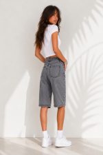 BERMUDA JEANS WITH RHINESTONES GREY - Image 2