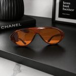 AVIATOR CHUNKY FRAME SUNGLASSES BROWN - Image 2