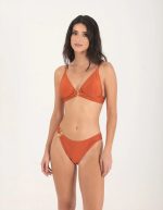 TOP TRIANGLE W/GOLDEN SWIRL SHINY ORANGE