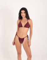 TOP TRIANGLE W/DRAPES SHINY BURGUNDY
