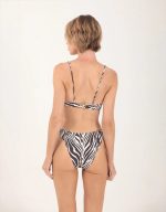 TOP UNDERWIRE ROUCHED BUST LINE ZEBRA BROWN - Image 3