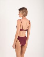 TOP UNDERWIRE BRA SHINY BURGUNDY - Image 3