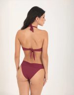 TOP TIE NECK W/GOLD DETAIL PLUM - Image 2