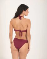 TOP TIE NECK W/GOLD DETAIL PLUM - Image 4