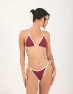 BOTTOM CONTRAST TRIM TIE SIDE PLUM - Image 2