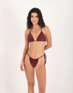 BOTTOM TIE SIDE BRAZILIAN SHINY BURGUNDY