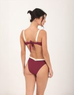 BOTTOM V-SHAPE W/CONTRAST TRIM PLUM - Image 2