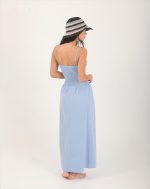 HELENA COTTON DRESS LIGHT BLUE - Image 3
