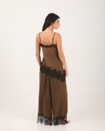 WHISPER SILK FEEL LACE TOP BROWN - Image 3